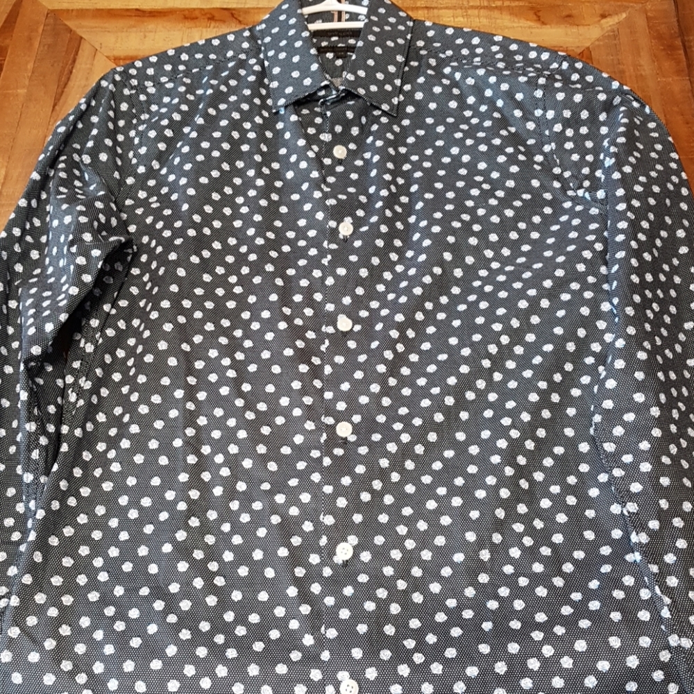 Slim fit cotton dress shirt size S